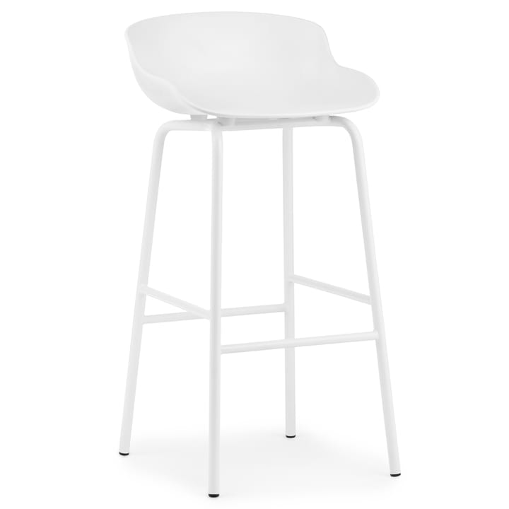 Sgabello da bar con gambe in metallo Hyg 75 cm - Bianco - Normann Copenhagen