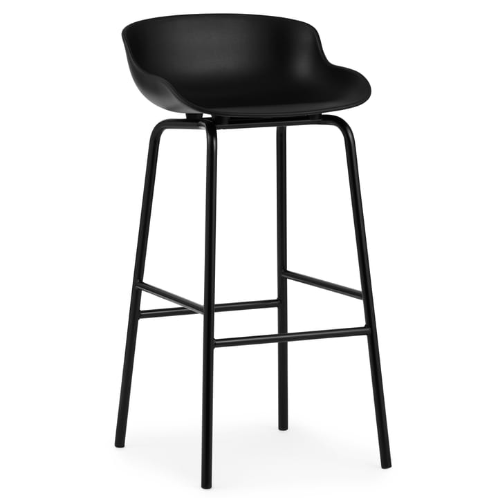 Sgabello da bar con gambe in metallo Hyg 75 cm - Nero - Normann Copenhagen