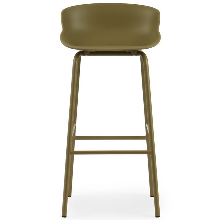 Sgabello da bar con gambe in metallo Hyg 75 cm - Olive-green - Normann Copenhagen