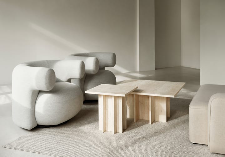 Tavolino da caffè Edge large - Travertine - Normann Copenhagen