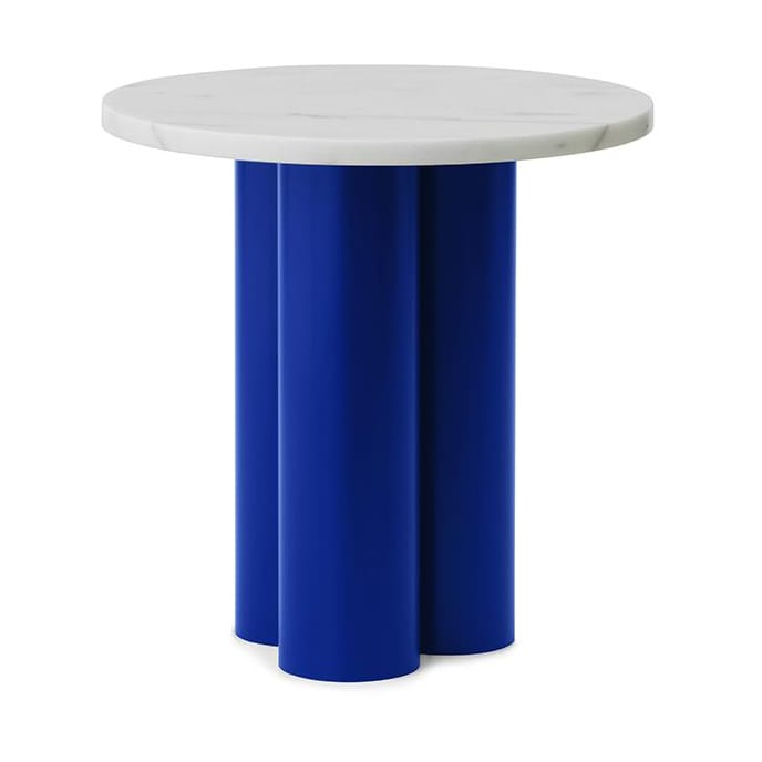 Tavolino Dit Ø40 cm - Bianco Carrara-azzurro brillante - Normann Copenhagen