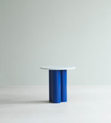 Tavolino Dit Ø40 cm - Bianco Carrara-azzurro brillante - Normann Copenhagen