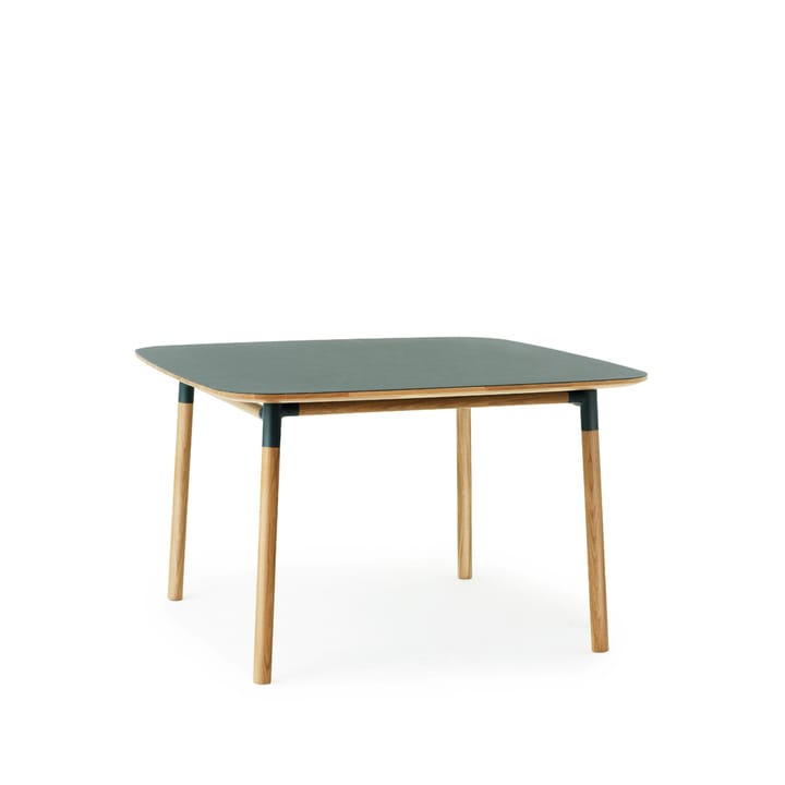 Tavolo da pranzo Form 120x120 cm - verde, gambe in rovere - Normann Copenhagen