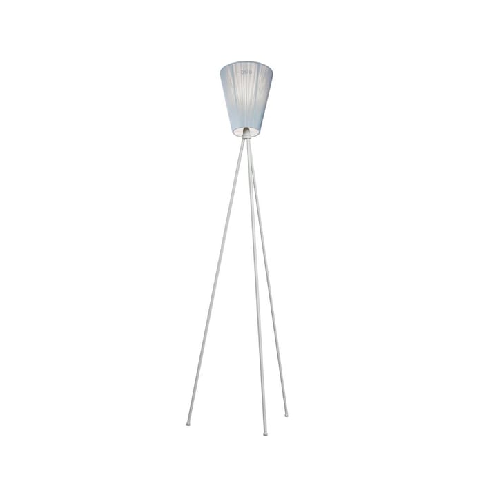 Lampada da pavimento Oslo Wood - blu chiaro, base grigio chiaro - Northern