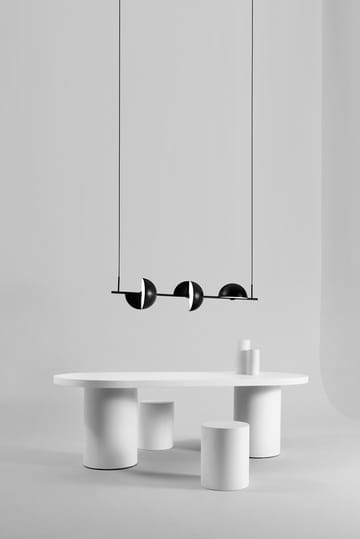 Lampadario Trapeze triplette 140 cm - Nero - Oblure