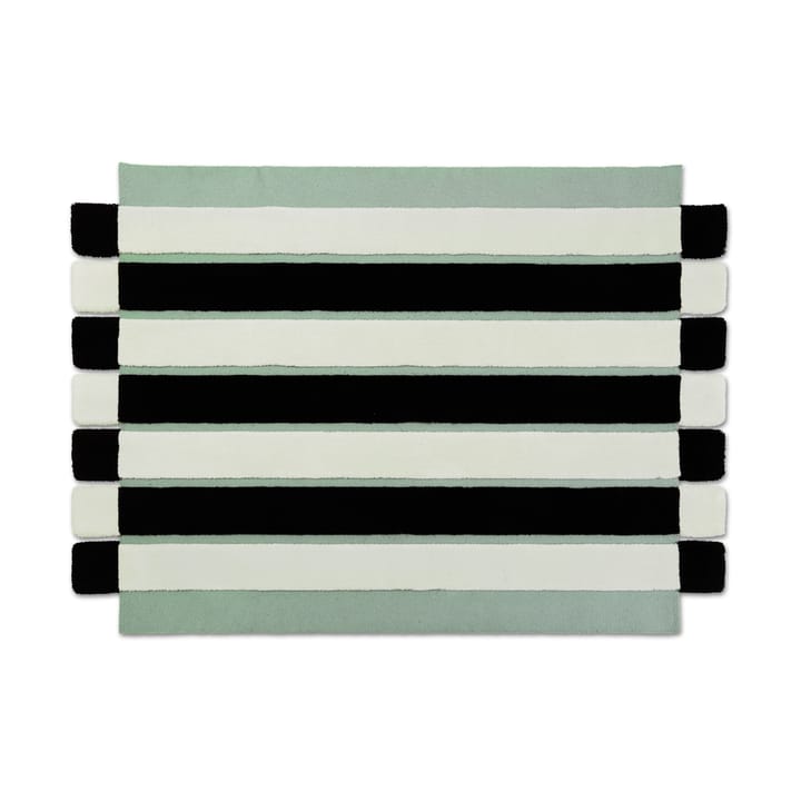 Tappeto ODC Segment Rug Collection Stripe Chess - Mint-white-black, 154x200 cm - Ogeborg