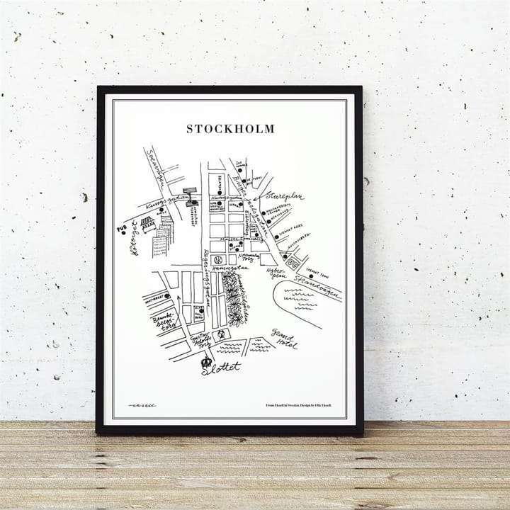 Poster Stockholm , 50x70 cm Olle Eksell