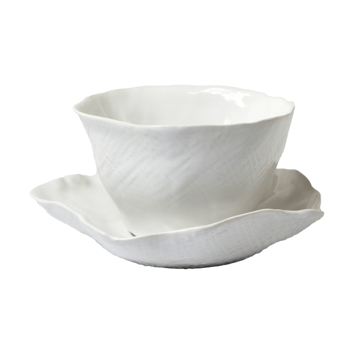 Tazza con piattino Clair - Bianco - Olsson & Jensen