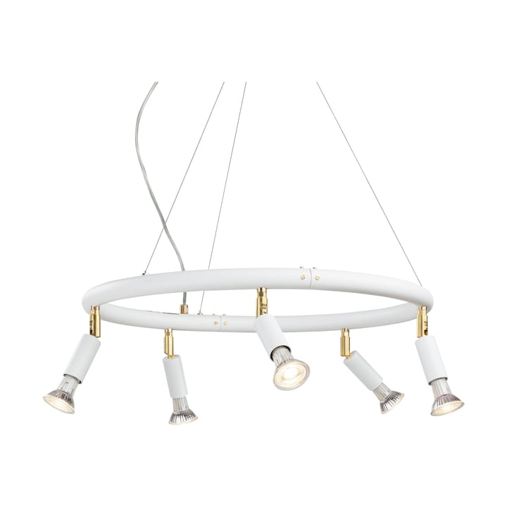 Lampadario tondo a 5 faretti Star Ø60 cm - Acciaio bianco - Örsjö Belysning