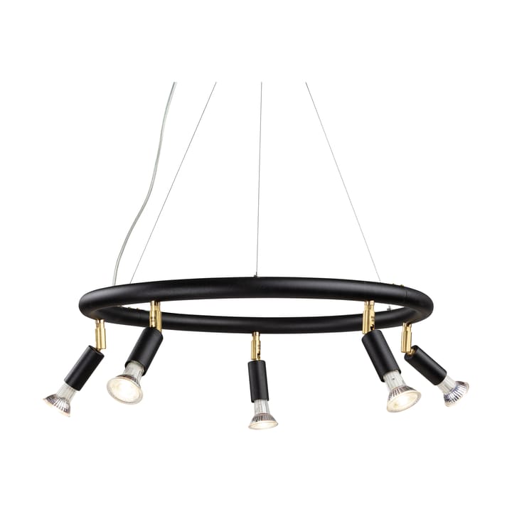 Lampadario tondo a 5 faretti Star Ø60 cm - Acciaio nero - Örsjö Belysning