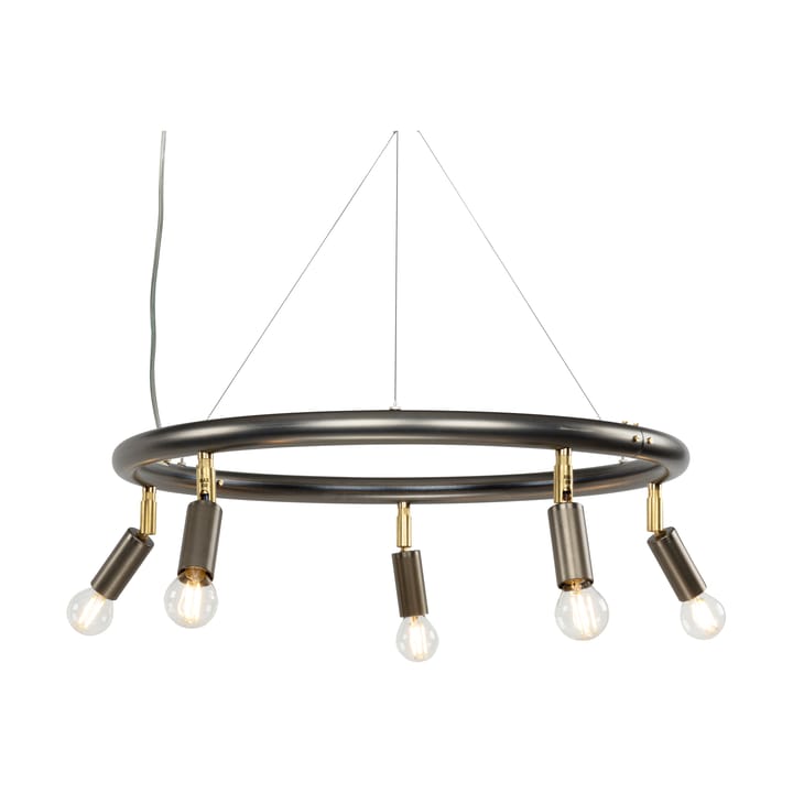 Lampadario tondo a 5 faretti Star Ø60 cm - Acciaio - Örsjö Belysning