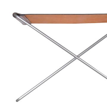 Sgabello OX Stool - cuoio color cognac, acciaio inox - OX Denmarq