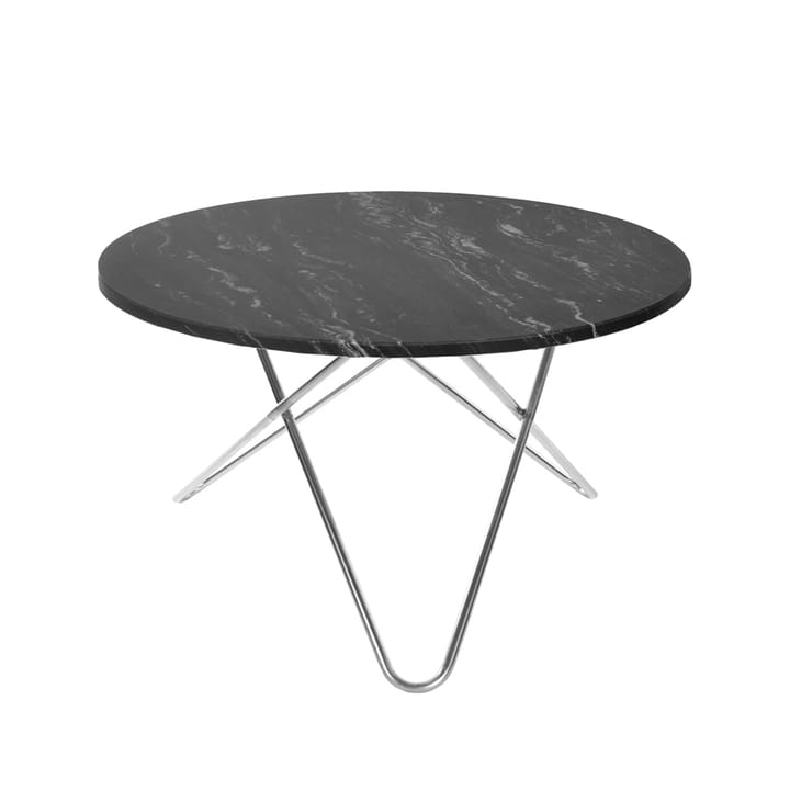 Tavolo da pranzo Big O Table - marmo Marquina, base in acciaio inox - OX Denmarq