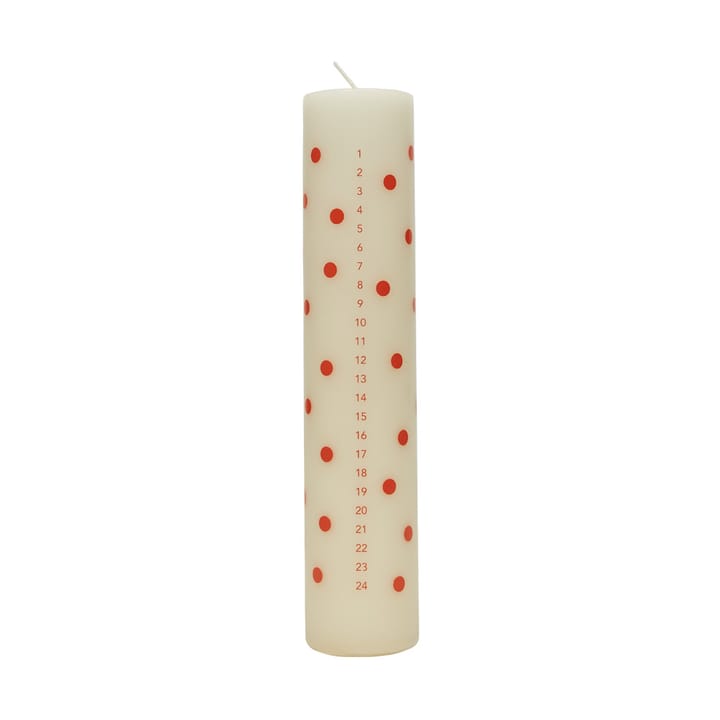 Candela calendario Polka - Offwhite-rosso - OYOY