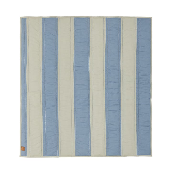 Plaid imbottito Striped 130x140 cm - Argilla blu - OYOY