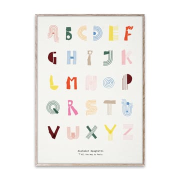 Poster Alphabet Spaghetti multicolore  - 50x70 cm - Paper Collective