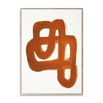 Poster Orange Brush   - 50x70 cm - Paper Collective