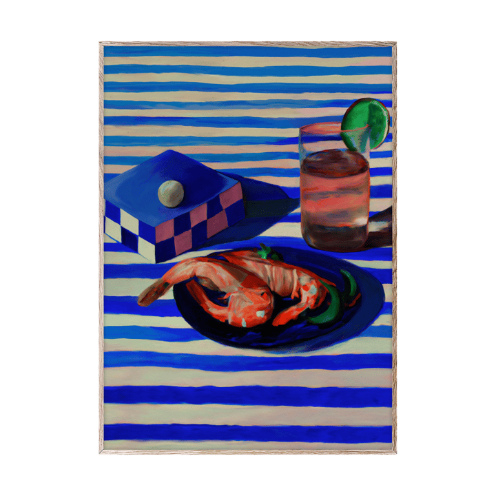 Poster Shrimp & Stripes - 70x100 cm - Paper Collective