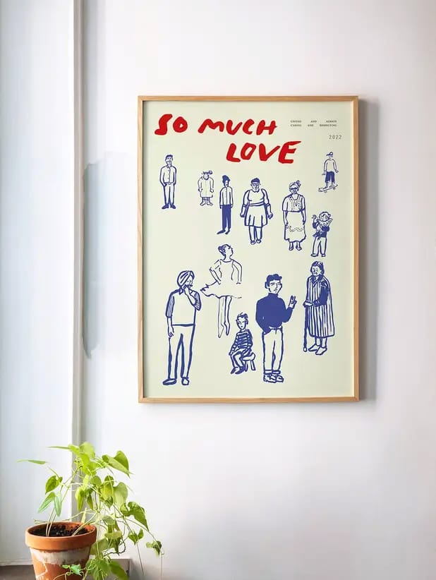 Poster So Much Love , 30x40 cm Paper Collective