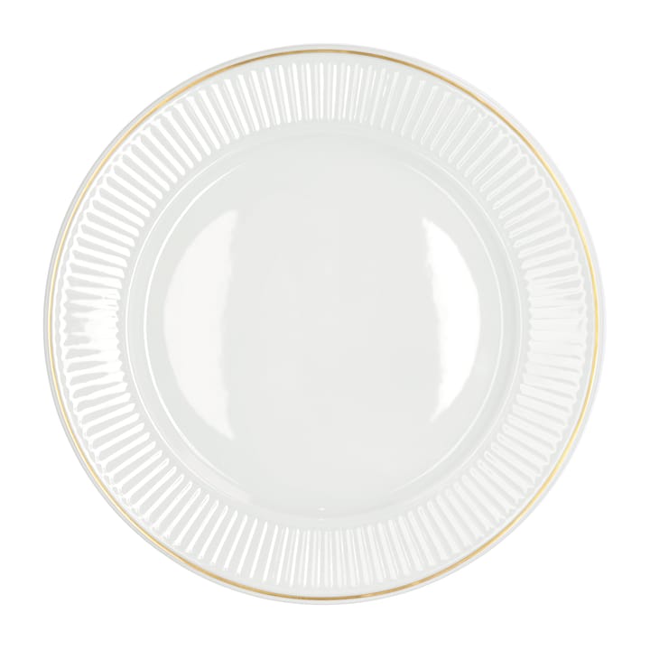 Piatto fondo plissettato con bordo dorato, Ø 22 cm - Bianco - Pillivuyt