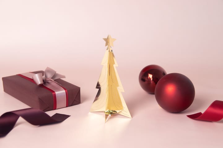 Albero di Natale da tavolo piccolo, 12 cm, Oro Pluto Design