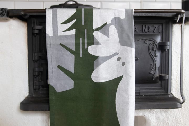 Asciugamano da cucina Älg 50x70 cm - Verde-argento-bianco - Pluto Design