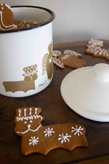 Barattolo Stig L Gingerbread - Bianco-oro - Pluto Design