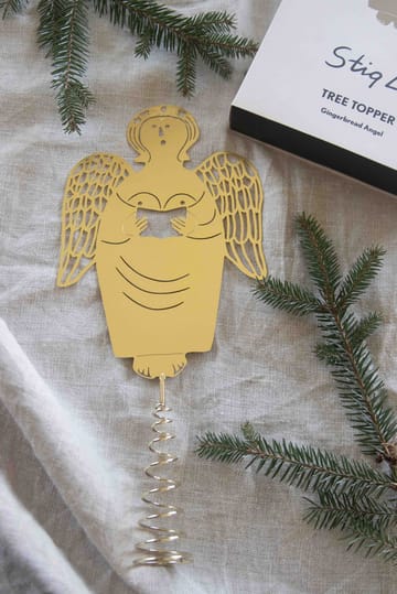 Puntale Stig L gingerbread angel tree topper - Ottone - Pluto Design