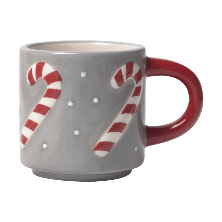 Tazza Candy cane - Grigio-bianco-rosso - Pluto Design