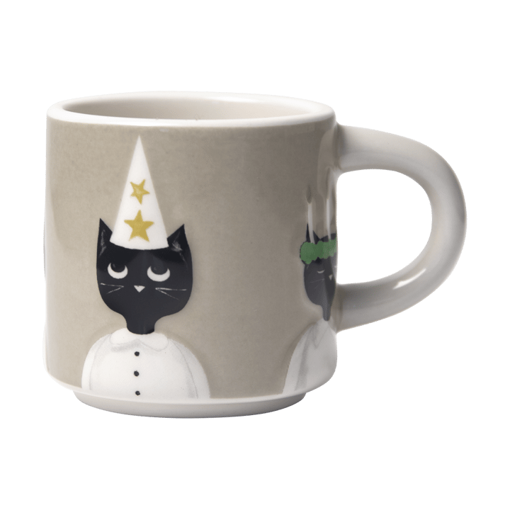 Tazza Christmas cats - Grigio-bianco-nero - Pluto Design