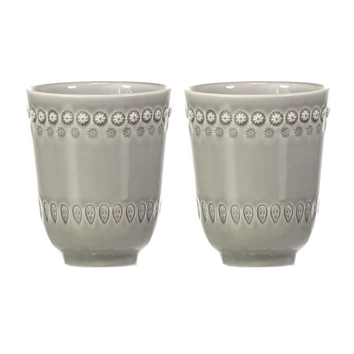 Tazza Daisy 35 cl confezione da 2 - soft grey (grigio) - PotteryJo