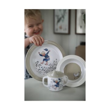 Set di stoviglie per bambini Emil i Lönneberga 3 pezzi - Bianco-blu - Rätt Start