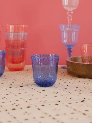 Bicchiere Tumbler design a bolle in acrilico Rice 41 cl - Blu - RICE