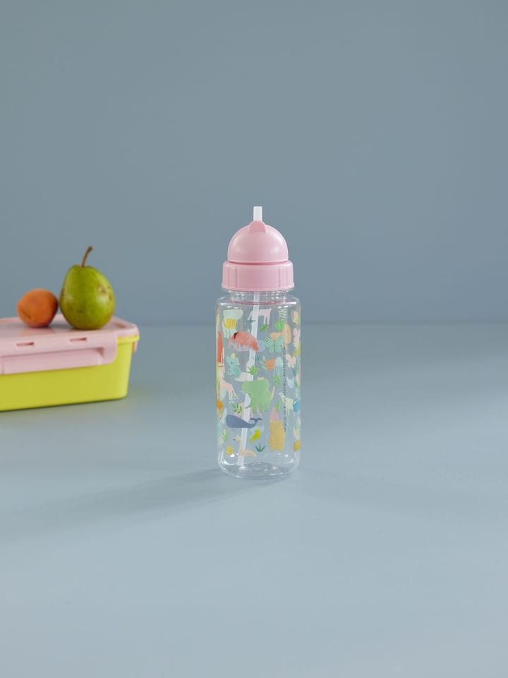 Bottiglia per bambini Rice 50 cl, Sweet Jungle Print - Rosa Tenue RICE