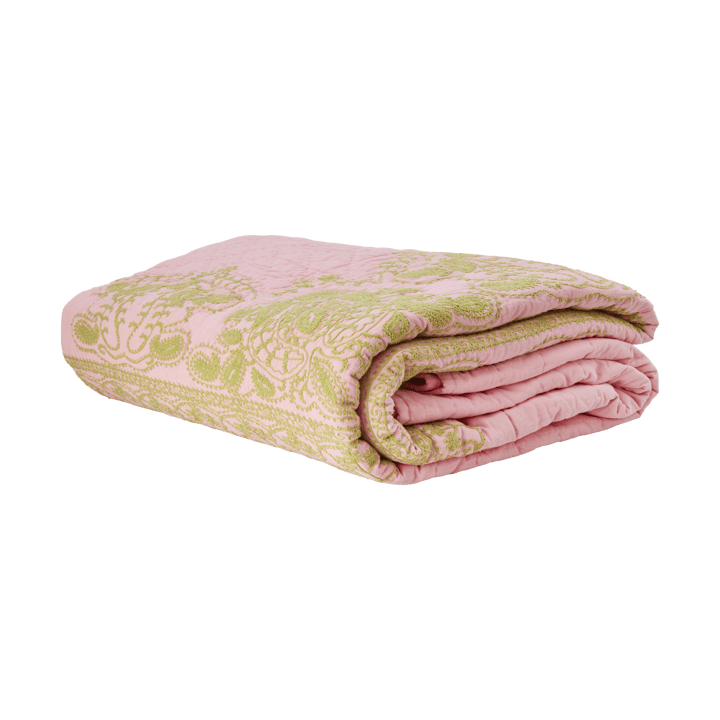 Copriletto trapuntato Rice 225x225 cm - Rosa tenue - RICE