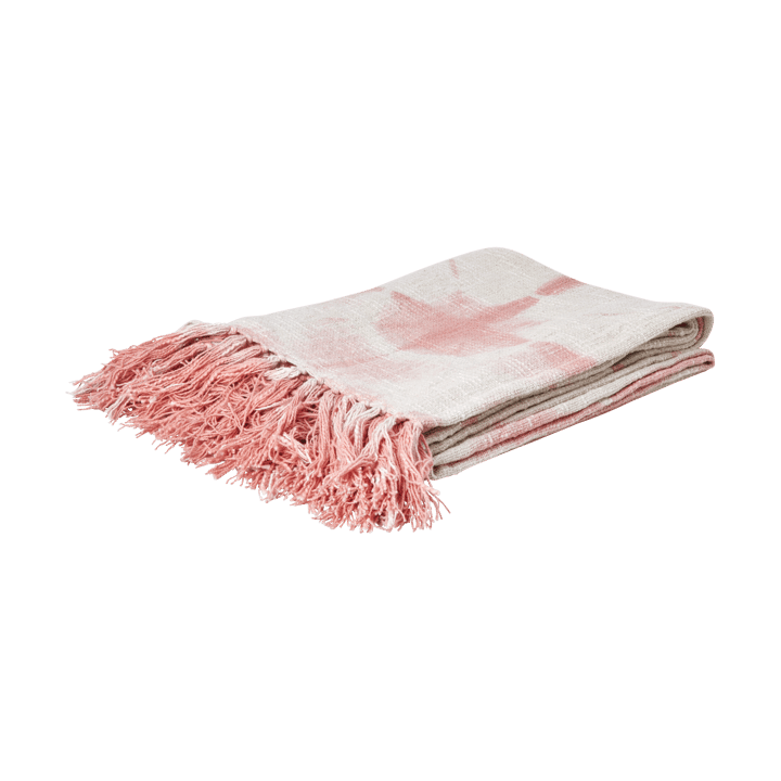 Plaid Rice 125x150 cm - Tie-dye, Rosa tenue - RICE