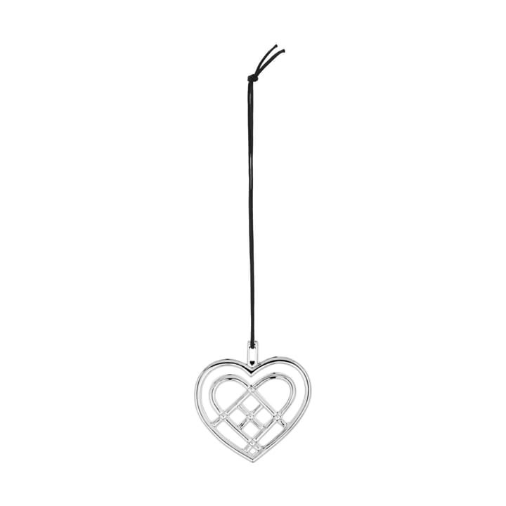 Cuore Intrecciato decorazione natalizia 6,5 cm - Placcato argento - Rosendahl