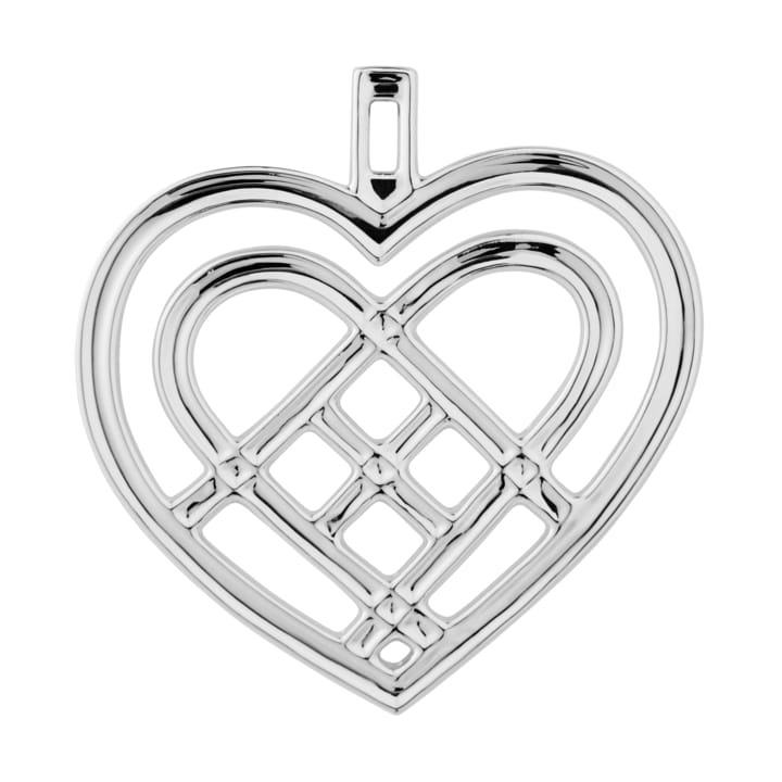 Cuore Intrecciato decorazione natalizia 6,5 cm - Placcato argento - Rosendahl