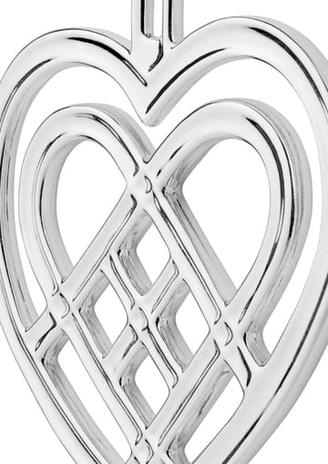 Cuore Intrecciato decorazione natalizia 6,5 cm - Placcato argento - Rosendahl