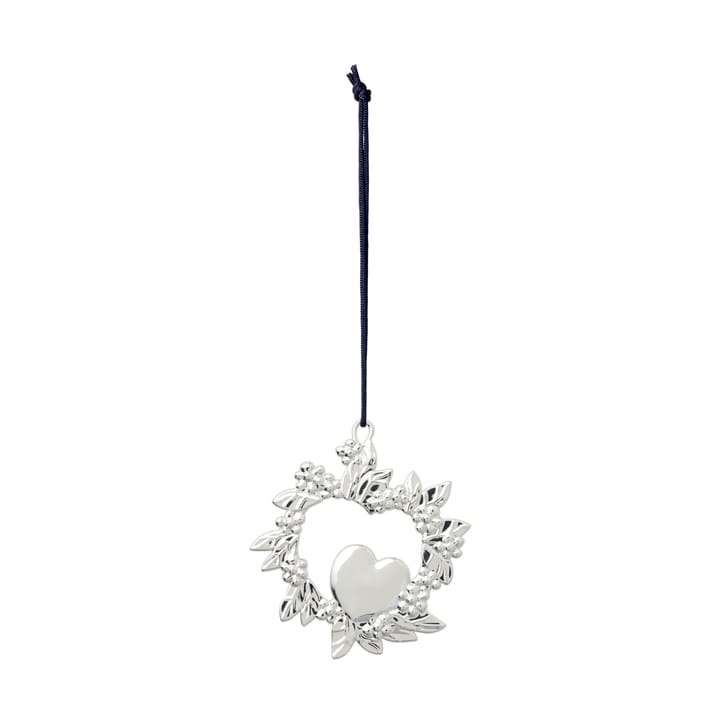 Decorazione natalizia cuore selvaggio 8 cm - Placcato argento - Rosendahl