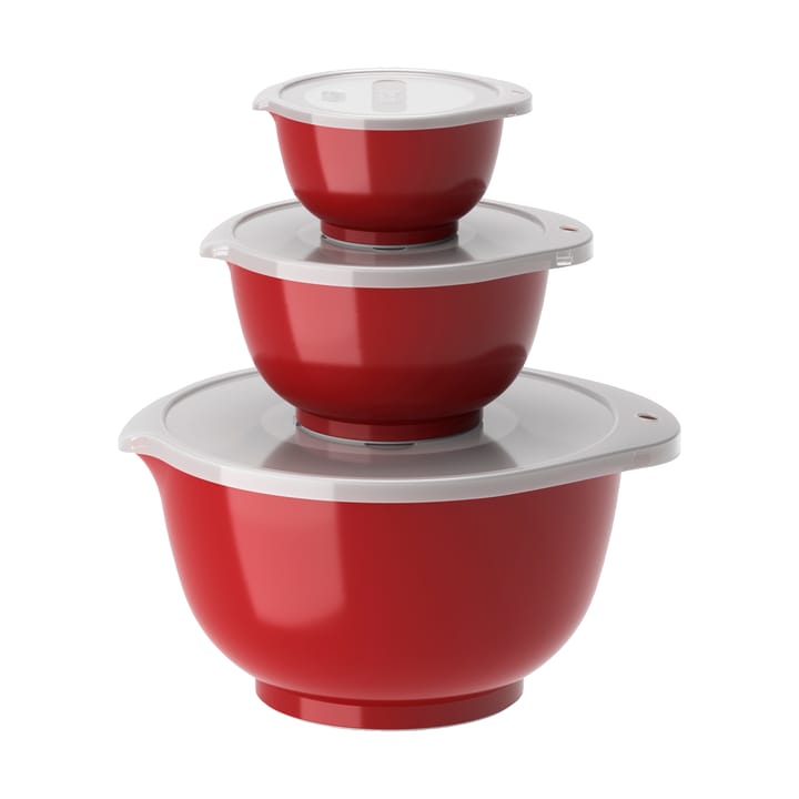 Set di ciotole Margrethe da 3 pezzi, Rosso Rosti