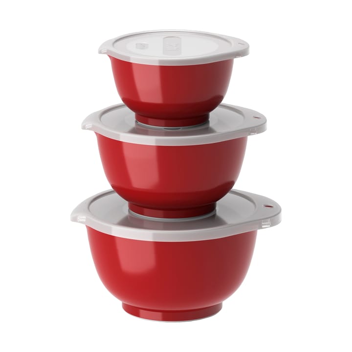 Set di mini ciotole Margrethe da 3 pezzi, Rosso Rosti