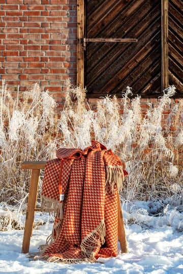 Plaid Isak 150x210 cm - Red sumac - Røros Tweed