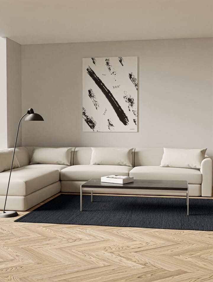 Tappeto in cotone 140x200 cm, Charcoal Rug Solid