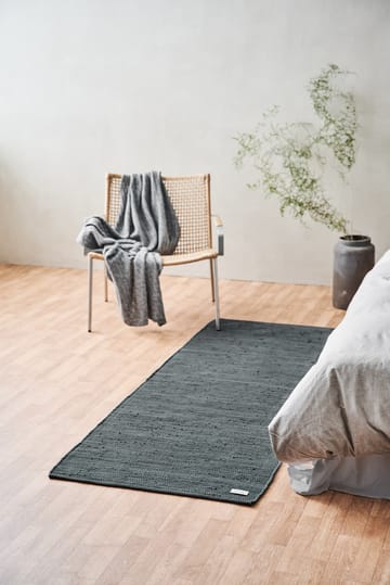 Tappeto in cotone 65x135 cm - steel grey (grigio) - Rug Solid