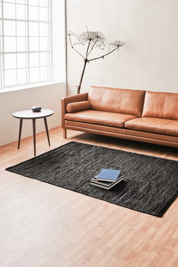 Tappeto Leather 140x200 cm - black (nero) - Rug Solid