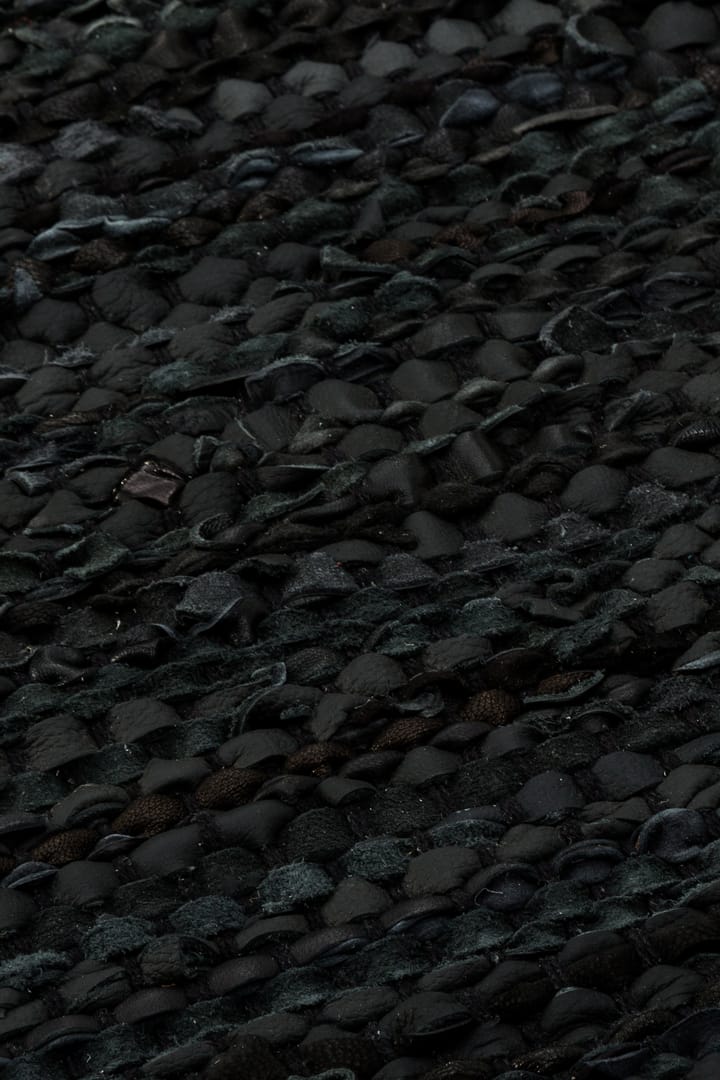 Tappeto Leather 75x300 cm - black (nero) - Rug Solid