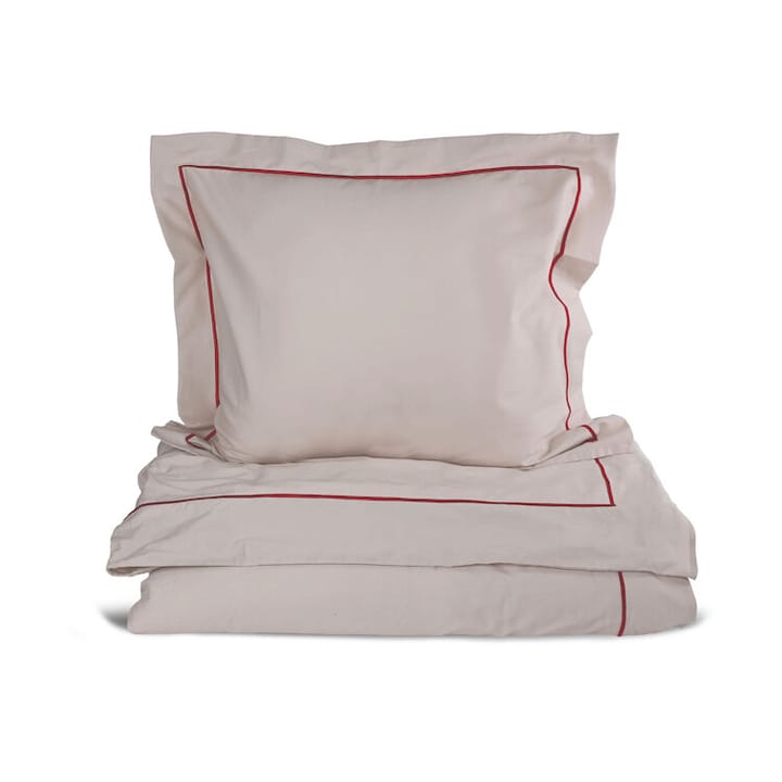 Set di biancheria da letto Carl 150x210 cm - Beige-rosso vino - Sagaform