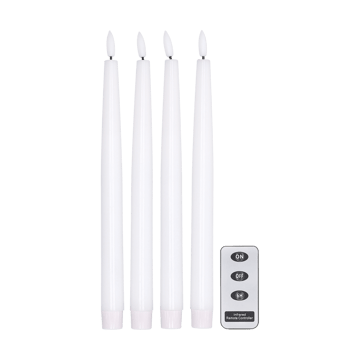 Candela LED Bright 28,5 cm confezione da 4 con telecomando - Bianco - Scandi Essentials