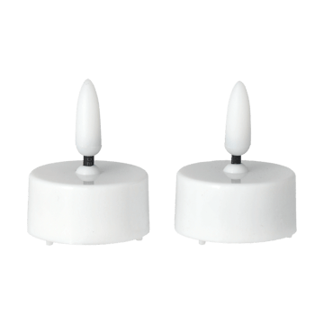 Candela LED Bright Ø3,8 cm, confezione da 2 - Bianco - Scandi Essentials